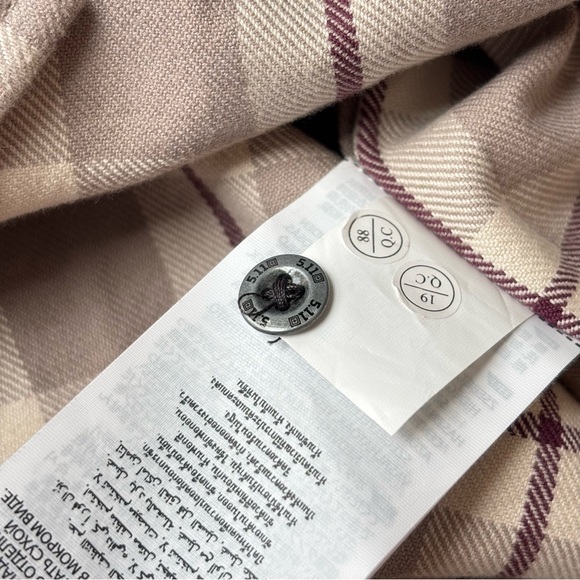 New 5.11 Tactical Ruth Flannel Shirt Womens Large Plaid Beige Pockets Military - Picture 15 of 16